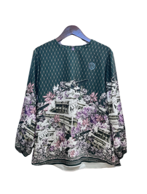 men’s shirt sumpah pemuda pattern – cream