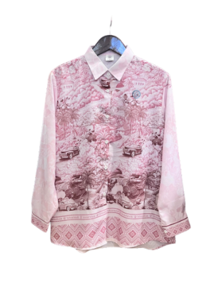 men’s shirt sumpah pemuda pattern – cream