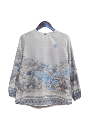 men’s shirt sumpah pemuda pattern – cream