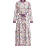 women’s long dress sumpah pemuda pattern – cream mix pink