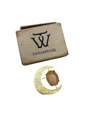 Bross batu akik mani gajah putih susu