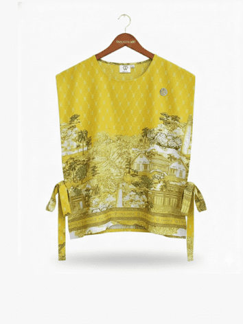 women’s tie strap vest masterpice menumbing yellow