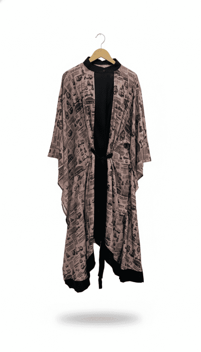 women’s kaftan sumpah pemuda pattern – brown