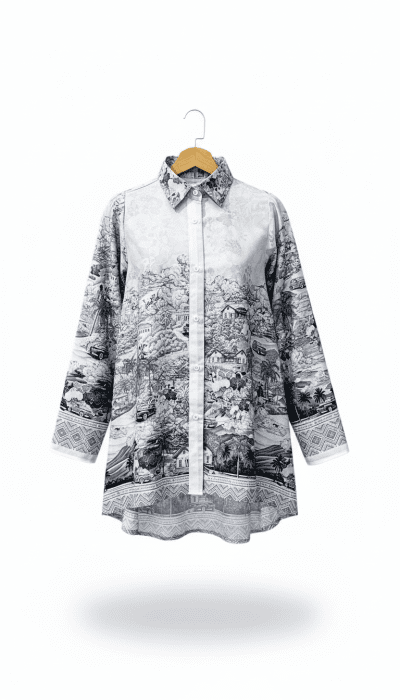 women’s shirt bn10 pattern – grey