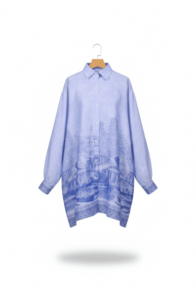 women’s blouse wonderful bangka belitung pattern – purple
