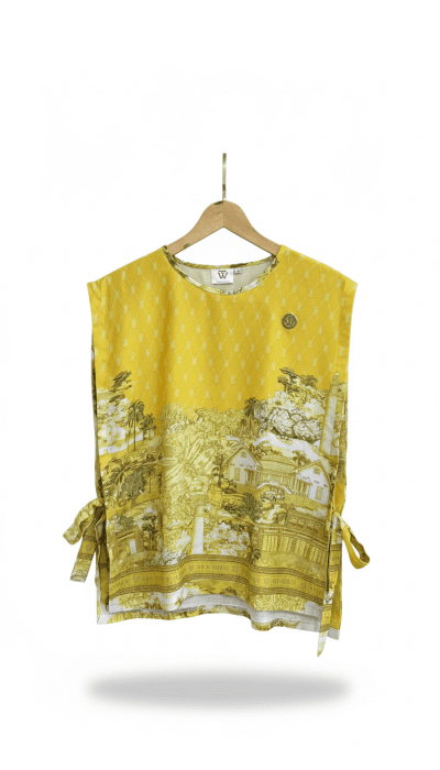 women’s tie strap vest masterpice menumbing yellow