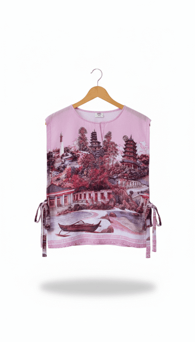 women’s tie strap vest wonderfull bangka belitung pink