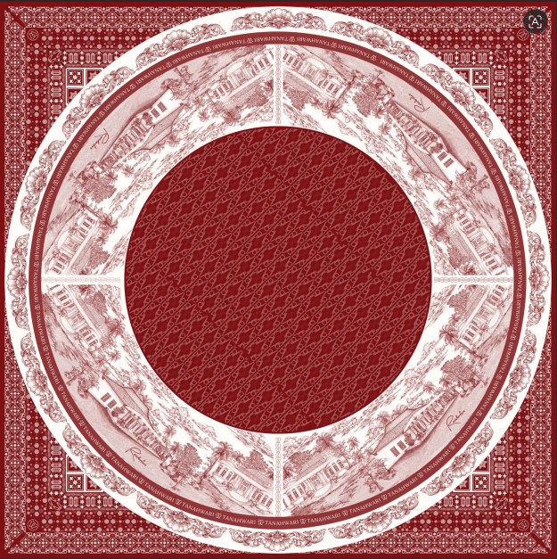 residhenthuis pattern scarf – red residhenthuis pattern scarf – red