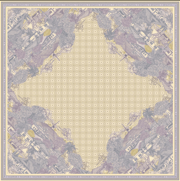 conference pangkalpinang pattern scarf – beige conference pangkalpinang pattern scarf – beige