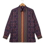 men’s shirt api pattern – deep purple, long sleeve