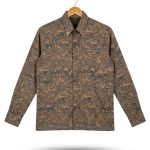 men’s shirt masterpice menumbing pattern – brown, long sleeve