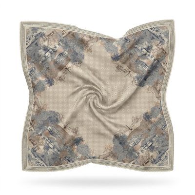 masterpice pangkalpinang pattern scarf – cream