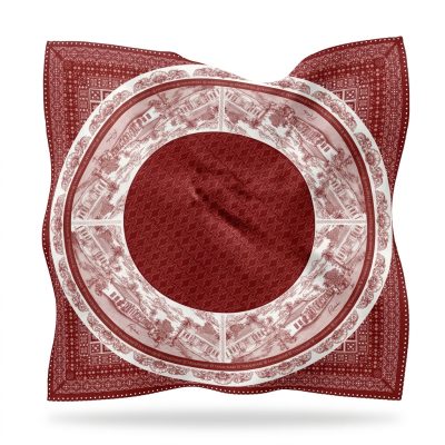 bergh hotel pattern scarf – cream