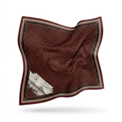 bergh hotel pattern scarf – black (salin)