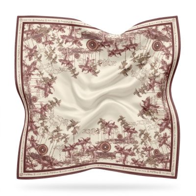 bergh hotel pattern scarf – black (salin)