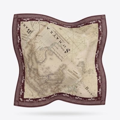 bergh hotel pattern scarf – black (salin)