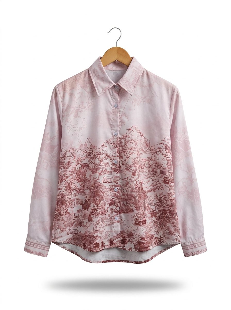 women’s shirt jejak swatantra strip pattern – butter yellow (salin) women’s shirt jejak swatantra strip pattern – butter yellow (salin)
