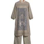 one set vest tali srikandi mekar pattern – grey (salin)