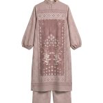 one set tunik srikandi mekar pattern – pink