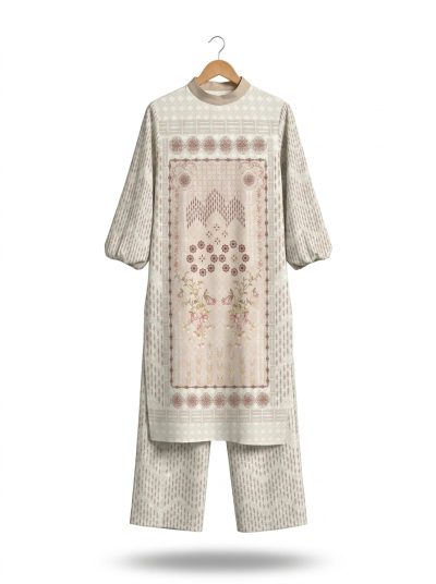 one set vest tali srikandi mekar pattern – grey (salin)