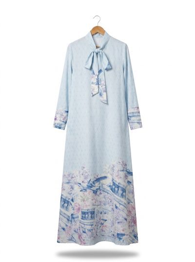 women’s dress republiken pattern – navy (salin)