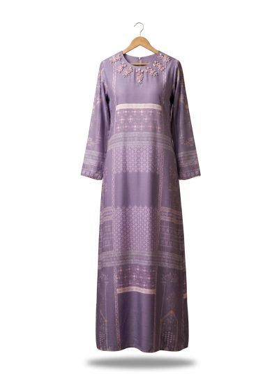 women’s dress republiken pattern – navy (salin)