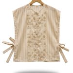 women’s tie strap vest masterpice pangkalpinang pattern – cream
