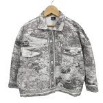 women’s oversize jacket world attention pattern (salin)