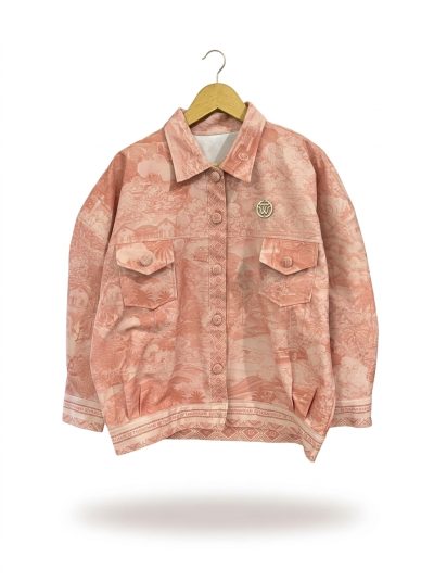 women’s oversize jacket world attention pattern (salin)