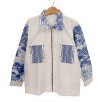 women’s oversize jacket world attention pattern (salin)