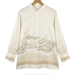 women’s blouse bn10 pattern – pink (salin)