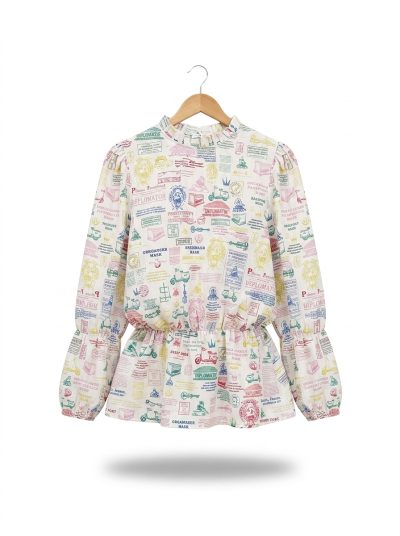 women’s blouse bn10 pattern – pink (salin)
