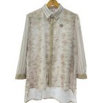 women’s blouse sumpah pemuda pattern – cream